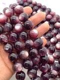 14 mm 15 mm Lepidolite Round beads - AAA Quality- 40 cm Length- Natural Lepidolite Beads