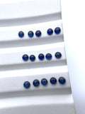 Blue Sapphire Round Cabs 4-4.5 mm Size -Pack of 6 Pcs -AAA Quality- Heated Sapphire - Treated( Diffused ) Color