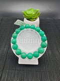 Chrysoprase Bracelet • 12 mm Size • Code #D27 • AAAA Quality • Length 7.5” • Natural Chrysoprase Round Bracelet