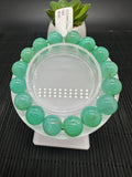 Chrysoprase Bracelet • 12.5 mm Size • Code #D50 • AAAA Quality • Length 7.5” • Natural Chrysoprase Round Bracelet