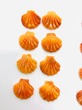 22X22 mm Spiny Oyster Shell Sealife Carving Cabs • Pack of 1 Pc • AAA Quality • Natural Spiny Oyster Shell Cabochon • Orange/ Red Color