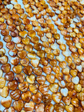 10/ 12 mm Spiny Oyster Heart Beads • 16 Inch length • AAA Quality • Natural Spiny Oyster Orange Color • Origin Mexico