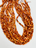 6 mm Spiny Oyster Heart Beads • 16 Inch length • AAA Quality • Natural Spiny Oyster Orange Color • Origin Mexico