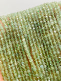 Green Apatite Cube Beads 3 mm size - Length 39 cm - AAA Quality- Natural Green Apatite Box Cube Faceted Beads