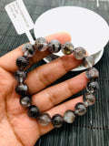Moss Aquamarine Bracelet • 11 mm Size • Code M22 • AAAA Quality • Natural Aquamarine Round Bracelet