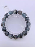 Moss Aquamarine Bracelet • 12 mm Size • Code M25 • AAAA Quality • Natural Aquamarine Round Bracelet