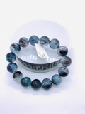 Moss Aquamarine Bracelet • 14 mm Size • Code M30 • AAAA Quality • Natural Aquamarine Round Bracelet