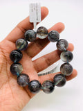 Moss Aquamarine Bracelet • 16 mm Size • Code M32 • AAAA Quality • Natural Aquamarine Round Bracelet