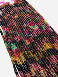 Tourmaline Roundel Beads 8 mm 7mm 6 mm size - AAA Quality - 40 cm Length - Natural Tourmaline Rondelle Beads