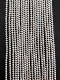 Freshwater Pearl 3 MM Round beads -100% Natural Color AAA Quality 40cm Length , white pearl beads