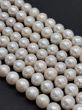 Freshwater Pearl 7 MM Round beads -100% Natural Color AAA Quality 16" Length , white pearl beads