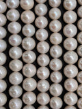 Freshwater Pearl 7 MM Round beads -100% Natural Color AAA Quality 16" Length , white pearl beads