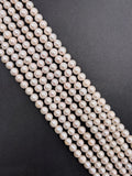 Freshwater Pearl 7 MM Round beads -100% Natural Color AAA Quality 16" Length , white pearl beads