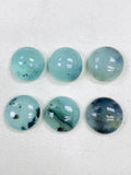 16 MM Peruvian Opal Round cabs • Code P9 to P14 • AAA Quality • Natural Peru Opal Cabs • Origin- Peru