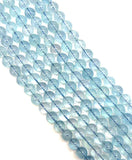 Aquamarine Round Beads - 10 mm Size - 5A Quality - Length 40 cm- Code #A2