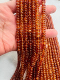 Hessonite Garnet 6mm Roundel Beads , length 16" good quality beads, Origin Mozambique