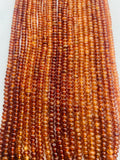 Hessonite Garnet 6mm Roundel Beads , length 16" good quality beads, Origin Mozambique