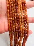 Hessonite Garnet 5mm Roundel Beads , length 16" good quality beads, Origin Mozambique