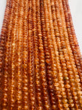 Hessonite Garnet 5mm Roundel Beads , length 16" good quality beads, Origin Mozambique