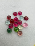 Tourmaline Round 7MM Cabochon ,Tourmaline gemstone loose cabs , Multi Tourmaline cabs . origin Congo mines.