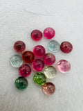 Tourmaline Round 7MM Cabochon ,Tourmaline gemstone loose cabs , Multi Tourmaline cabs . origin Congo mines.