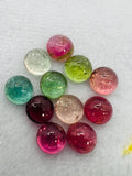 Tourmaline Round 8MM Cabochon ,Tourmaline gemstone loose cabs , Multi Tourmaline cabs . origin Congo mines.