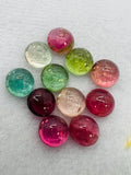 Tourmaline Round 8MM Cabochon ,Tourmaline gemstone loose cabs , Multi Tourmaline cabs . origin Congo mines.