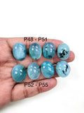 Peruvian Opal Oval cabs • Code P48 to P55 • AAA Quality • Natural Peru Opal Cabs • Origin Peru