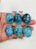 Peruvian Opal Oval cabs • Code P90 to P95 • AAA Quality • Natural Peru Opal Cabs • Origin Peru
