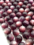 14 mm 15 mm Lepidolite Round beads - AAA Quality- 40 cm Length- Natural Lepidolite Beads