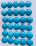 Turquoise Round Cabs - 10 mm size - Pack of 1 Pc - AAA Quality - 100% Natural Turquoise- Turquoise Round Cabochon - Flat Back Cabs
