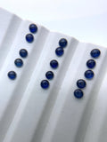Blue Sapphire Round Cabs 4-4.5 mm Size -Pack of 6 Pcs -AAA Quality- Heated Sapphire - Treated( Diffused ) Color