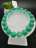 Chrysoprase Bracelet • 10.5 mm Size • Code #D19 • AAAA Quality • Length 7.5” • Natural Chrysoprase Round Bracelet