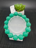 Chrysoprase Bracelet • 14 mm Size • Code #D36 • AAAA Quality • Length 7.5” • Natural Chrysoprase Round Bracelet
