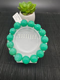 Chrysoprase Bracelet • 14 mm Size • Code #D36 • AAAA Quality • Length 7.5” • Natural Chrysoprase Round Bracelet