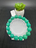 Chrysoprase Bracelet • 13 mm Size • Code #D57 • 5A Quality • Length 7.5” • Natural Chrysoprase Round Bracelet