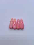 Queen Conch Shell Tear Drop (Half Drill ) • 7x22 mm Size • Pack of 1 Pair • AAA Quality • Flat Back • (#120644)