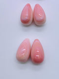 Queen Conch Shell Tear Drop (Half Drill ) • 12x22 mm Size • Pack of 1 Pair • AAA Quality • Flat Back • (#120644)