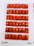 8x12 mm Spiny Oyster Shell Rectangle Cabs • Pack of 4 Pcs • AAA Quality • Natural Shell Cabochon • Red Color