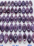 8x18 mm Wampum Quahog Shell Marquise Cabs • Pack of 2 Pcs • AAA Quality • Natural Wampum Shell Cabochon • Flat Back