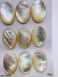 White MOP Oval Cabs • 20x30 mm Size • Pack of 1 Pc • AAA Quality • Mother of Pearl Cabochons