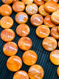 18 mm Spiny Oyster Coin Beads • 40 cm length • AAA Quality • Natural Spiny Oyster Beads