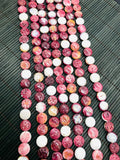 12 mm Purple Spiny Oyster Coin Beads • 40 Cm length • AAA Quality • Natural Spiny Oyster Beads • Purple Color