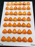 10 mm Spiny Oyster Shell Triangle Cabs • Pack of 2 Pcs • AAA Quality • Natural Spiny Oyster Cabochon