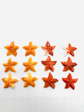 25x25 mm Spiny Oyster Shell Starfish Sealife Carving Cabs • Pack of 1 Pc • AAA Quality • Orange / Red Color