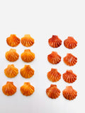 22X22 mm Spiny Oyster Shell Sealife Carving Cabs • Pack of 1 Pc • AAA Quality • Natural Spiny Oyster Shell Cabochon • Orange/ Red Color