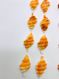 18x35 mm Spiny Oyster Shell Sealife Carving Cabs • Pack of 1 Pc • AAA Quality • Natural Spiny Oyster Shell• Orange/ Red Color