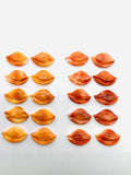 20x30 mm Spiny Oyster Shell Sealife Carving Cabs • Pack of 1 Pc • AAA Quality • Natural Spiny Oyster Shell Cabochon • Orange/ Red Color