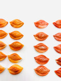 15X223 mm Spiny Oyster Shell Sealife Carving Cabs • Pack of 1 Pc • AAA Quality • Natural Spiny Oyster Shell Cabochon • Orange/ Red Color