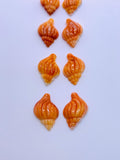 13X19 mm Spiny Oyster Shell Sealife Carving Cabs • Pack of 1 Pair • AAA Quality • Natural Spiny Oyster Shell Cabochon •